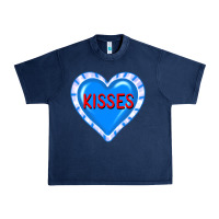 Navy valentine's day hearts Urban Heavy Tee - FaDigitalArtStudio