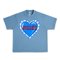 Pebble Blue valentine's day hearts Urban Heavy Tee - FaDigitalArtStudio