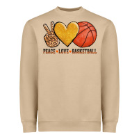 Mushroom peace love basketball Heavyweight Sweatshirt - AdoDesignShop