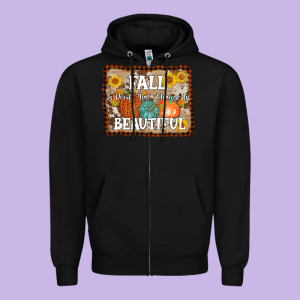 Fall Is Proof That Change Is Beautiful Zipper Hoodie Designed By Adodesignshop