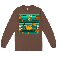 Chestnut autumn seamless pattern Long Sleeve Tee - BundleAndBundleShop