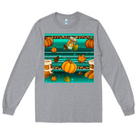 Heather Grey autumn seamless pattern Long Sleeve Tee - BundleAndBundleShop