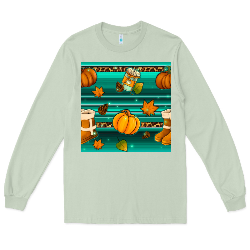 Autumn Seamless Pattern Long Sleeve Tee by BundleAndBundleShop | Teevron