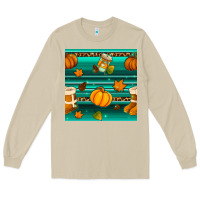 Mushroom autumn seamless pattern Long Sleeve Tee - BundleAndBundleShop