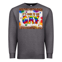 Charcoal Heather it's okay to say gay tumbler Premium Sweatshirt - JahusDesignShop