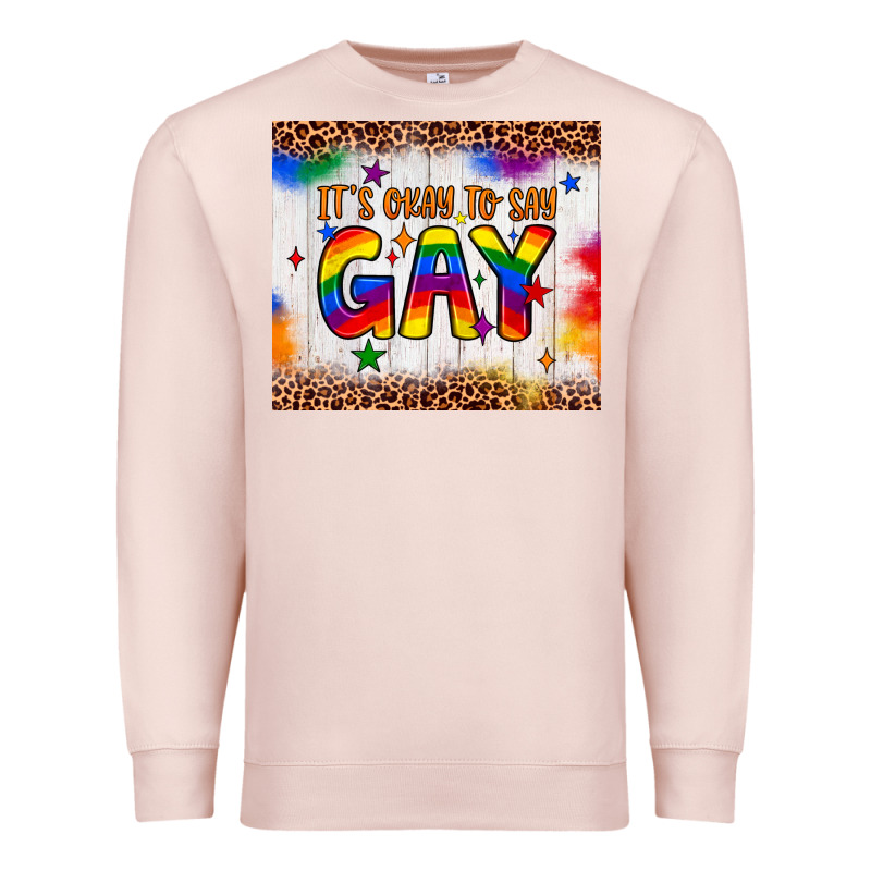 It's Okay To Say Gay Tumbler Premium Sweatshirt by JahusDesignShop | Teevron