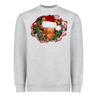 Heather Grey christmas heifer Heavyweight Sweatshirt - AdoDesignShop