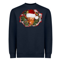 Navy christmas heifer Heavyweight Sweatshirt - AdoDesignShop