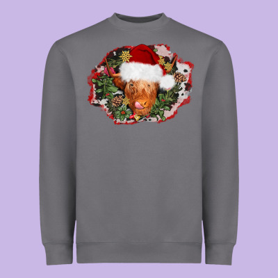 Christmas Heifer Heavyweight Sweatshirt Designed By Adodesignshop