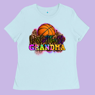Basketball Grandma Ladies Tee Designed By Oliviacreatesart