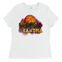 White basketball grandma Ladies Tee - OliviaCreatesArt