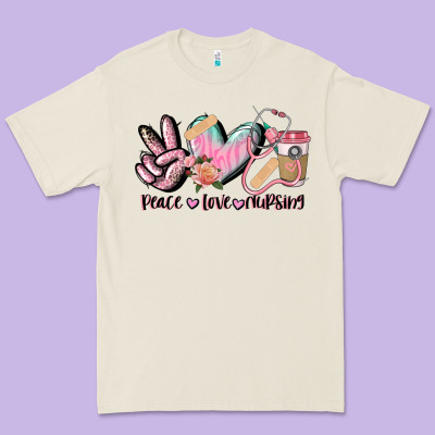 Peace Love Nursing Premium Tee Designed By Cowgirlartshop
