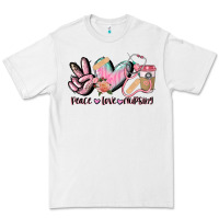 White peace love nursing Premium Tee - CowGirlArtShop