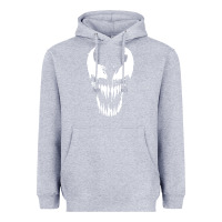 Heather Grey venom classic Heavyweight Hoodie - DesigneFamous