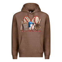 Chestnut take me out to the ballgame Premium Hoodie - RacoonDesign