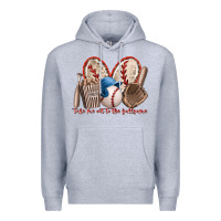 Heather Grey take me out to the ballgame Premium Hoodie - RacoonDesign