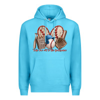 Ocean Blue take me out to the ballgame Premium Hoodie - RacoonDesign