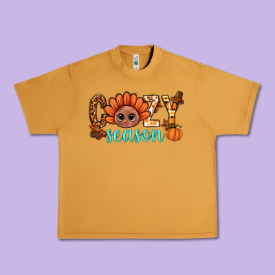 Turkey Cozy Season Thanksgiving Bbs Urban Heavy Tee Designed By Bundleandbundleshop