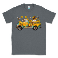 Charcoal Heather western bee gnomes truck sunflowers honeycomb beehive honey turquoise Classic Tee - Artiststas