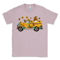 Lilac western bee gnomes truck sunflowers honeycomb beehive honey turquoise Classic Tee - Artiststas