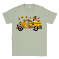 Matcha western bee gnomes truck sunflowers honeycomb beehive honey turquoise Classic Tee - Artiststas