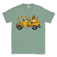 Sage western bee gnomes truck sunflowers honeycomb beehive honey turquoise Classic Tee - Artiststas