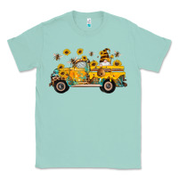 Seafoam western bee gnomes truck sunflowers honeycomb beehive honey turquoise Classic Tee - Artiststas