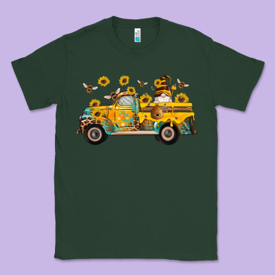 Western Bee Gnomes Truck Sunflowers Honeycomb Beehive Honey Turquoise Classic Tee Designed By Artiststas