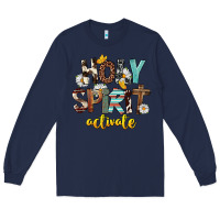 Navy Holy Spirit Activate Long Sleeve Tee - FaDigitalArtStudio
