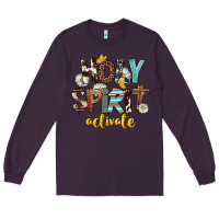 Plum Holy Spirit Activate Long Sleeve Tee - FaDigitalArtStudio