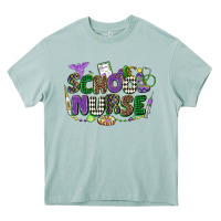 School Nurse Mardi Gras Heavy Core Tee | Teevron