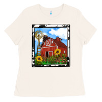 Bone rustic western barn olivia Ladies Tee - OliviaCreatesArt
