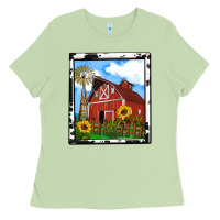 Matcha rustic western barn olivia Ladies Tee - OliviaCreatesArt