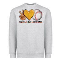Peace Love Baseball Heavyweight Sweatshirt | Teevron