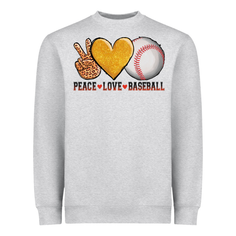 Peace Love Baseball Heavyweight Sweatshirt by AdoDesignShop | Teevron