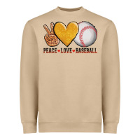 Mushroom peace love baseball Heavyweight Sweatshirt - AdoDesignShop