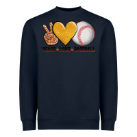 Navy peace love baseball Heavyweight Sweatshirt - AdoDesignShop