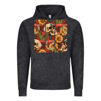 Vintage Black western skull aztec seamless pattern Vintage Hoodie - BundleAndBundleShop