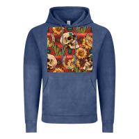 Vintage Denim western skull aztec seamless pattern Vintage Hoodie - BundleAndBundleShop