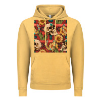 Vintage Mustard western skull aztec seamless pattern Vintage Hoodie - BundleAndBundleShop