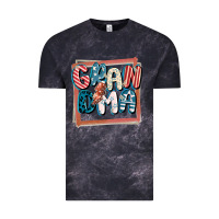 Cloud Black 4th of July grandma with lightning bolt Vintage Tee - FaDigitalArtStudio