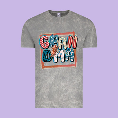 4th Of July Grandma With Lightning Bolt Vintage Tee Designed By Fadigitalartstudio