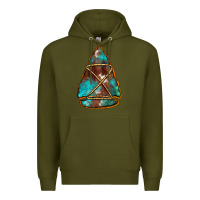 Army Green turquoise cowhide arrowhead Premium Hoodie - Jasminsmagicworld