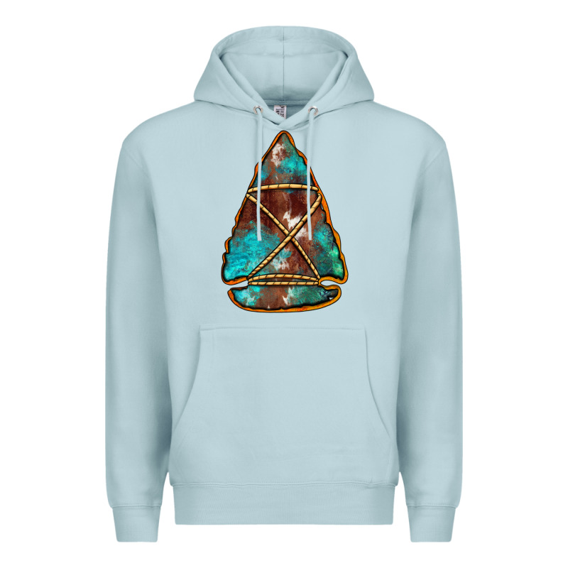 Turquoise Cowhide Arrowhead Premium Hoodie by Jasminsmagicworld | Teevron