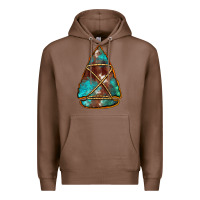 Chestnut turquoise cowhide arrowhead Premium Hoodie - Jasminsmagicworld