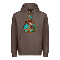 Coffee turquoise cowhide arrowhead Premium Hoodie - Jasminsmagicworld