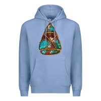 Colony Blue turquoise cowhide arrowhead Premium Hoodie - Jasminsmagicworld