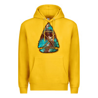 Lemon turquoise cowhide arrowhead Premium Hoodie - Jasminsmagicworld