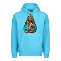Ocean Blue turquoise cowhide arrowhead Premium Hoodie - Jasminsmagicworld