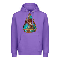 Purple turquoise cowhide arrowhead Premium Hoodie - Jasminsmagicworld